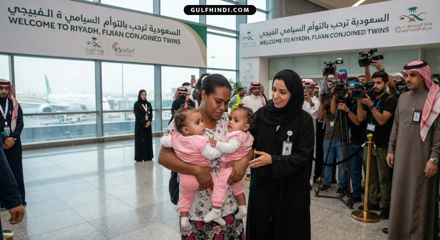 Saudi Arabia: फिजी से जुड़ी हुई जुड़वां बहनों का रियाद में हुआ स्वागत, इलाज के लिए पहुंचीं अस्पताल