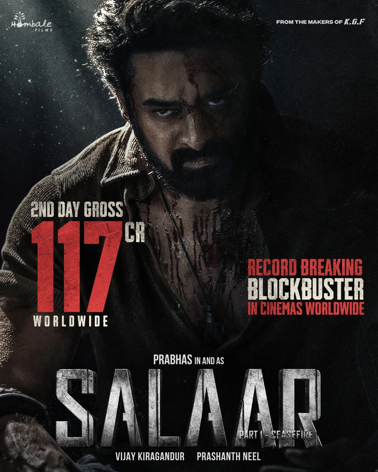 Salaar Day 2 Gross Worldwide