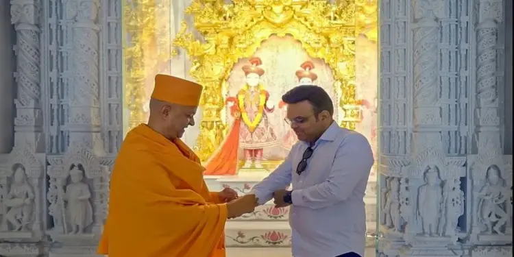 आईसीसी चेयरमैन जय शाह ने अबू धाबी स्थित बीएपीएस हिंदू मंदिर का दौरा किया