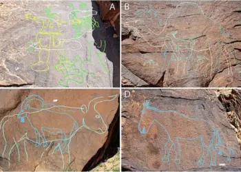 सऊदी में 12,800 साल पुरानी जीवन-आकार की रॉक आर्ट की हुई खोज